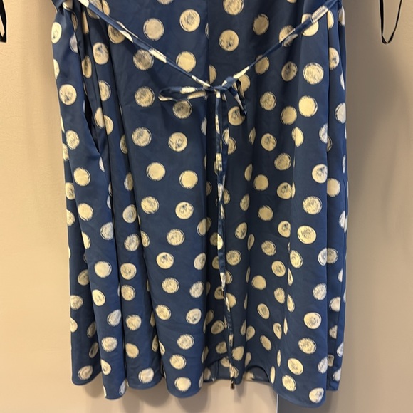 Maggy London Dot Print V-Neck Sleeveless Dress With Pockets Size 20 Used - Picture 12 of 16